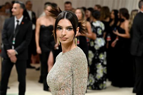 Emily Ratajkowski's Sheer Versace Dress Goes Backless at Met 